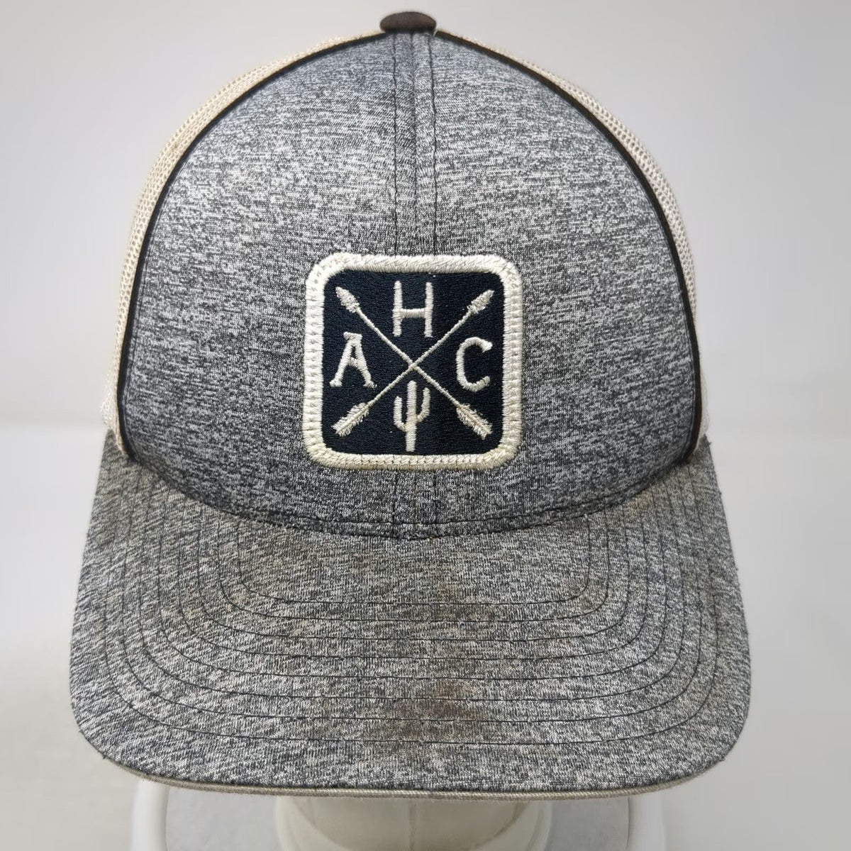 Pacific Headwear Trucker Hat Gray One Size Cactus Arrows Patch Mesh Back Hat