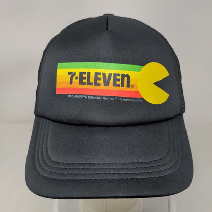 7-Eleven Pac-Man Snapback Mesh Back Trucker Hat Black One Size
