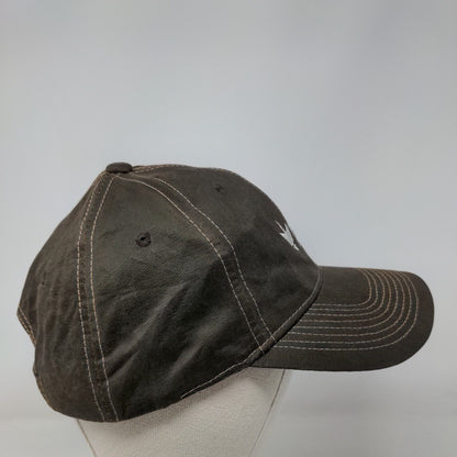 Fluor Strapback Hat Brown One Size Embroidered Full Fit Made in Canada