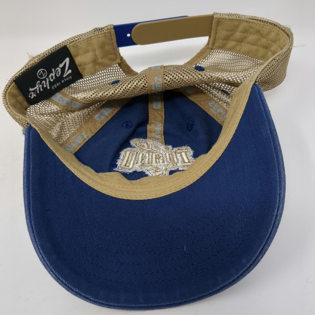 Zephyr Idaho Steelheads Trucker Hat Blue Gold One Size Mesh Snapback Sports Cap