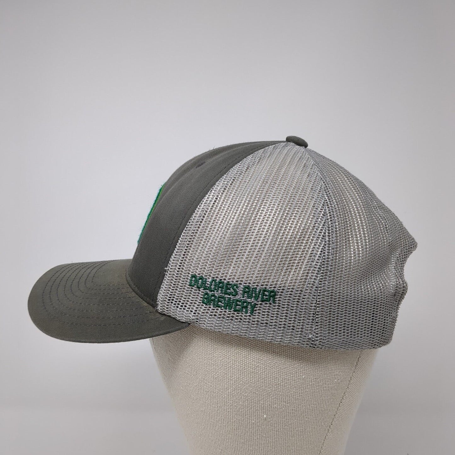 Dolores River Brewery Snapback Trucker Hat Gray One Size Mesh Back