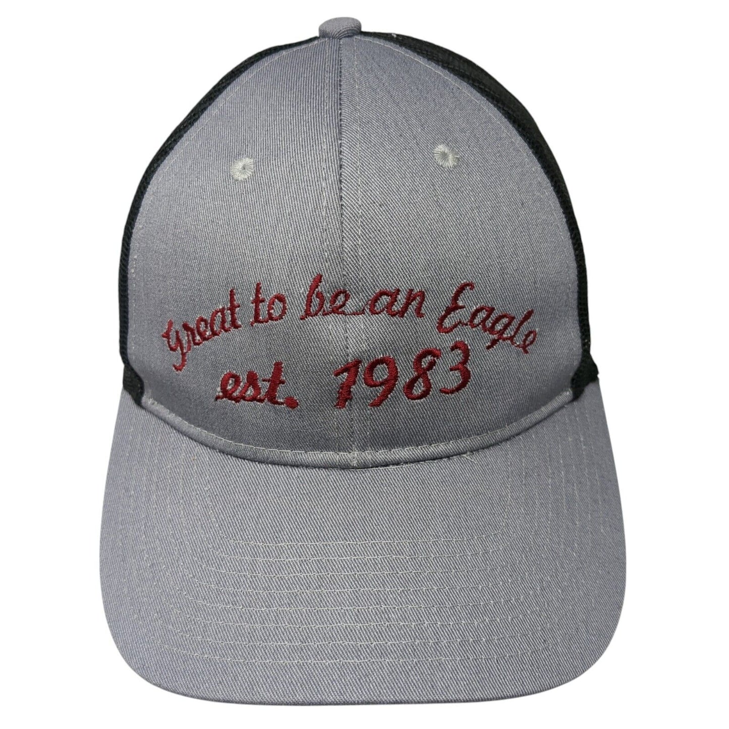 Great To Be An Eagle Snapback Trucker Hat Gray One Size Mesh Back