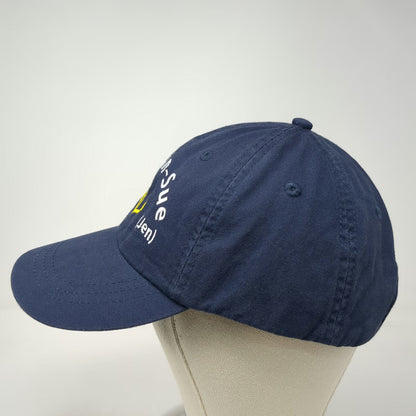 Adams Baseball Cap Blue One Size Nor-Lin-Sue Jen Anchor Leather Strapback Hat