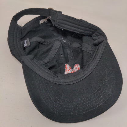 Minnie Mouse Polka Dot Bow Slideback Hat Black One Size Embroidered Disney