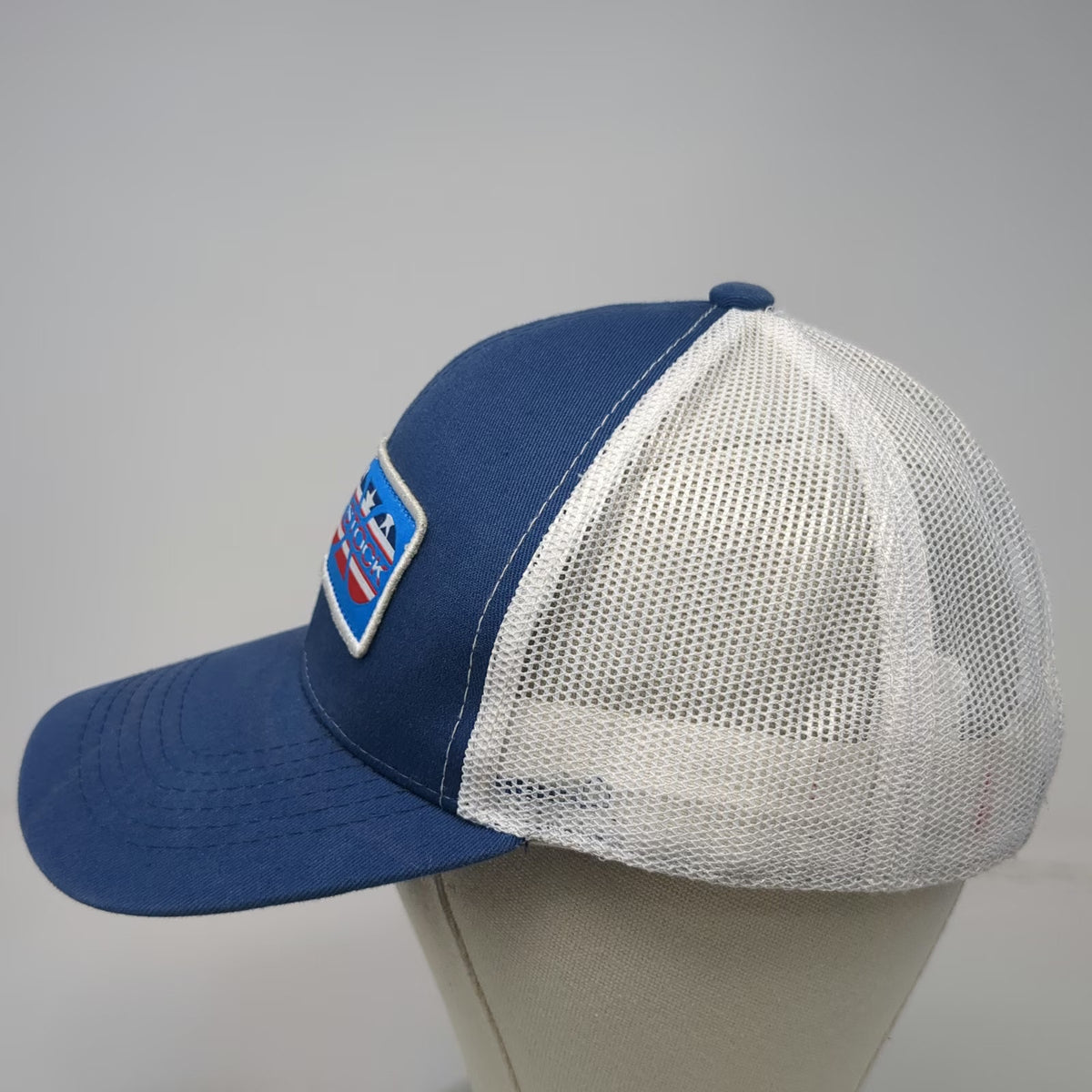 Eberlestock Trucker Hat Blue One Size Mesh Back Snapback Graphic Patch Logo Hat