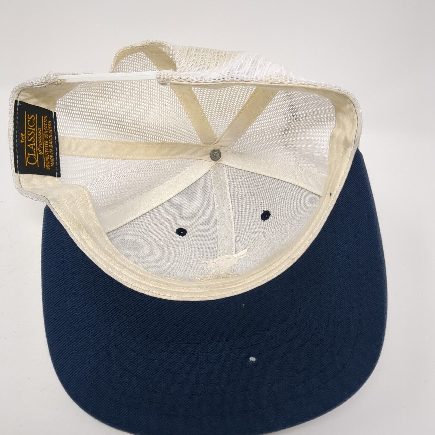 The Classics Yupoong Snapback Trucker Hat Blue One Size Adjustable Mesh Back