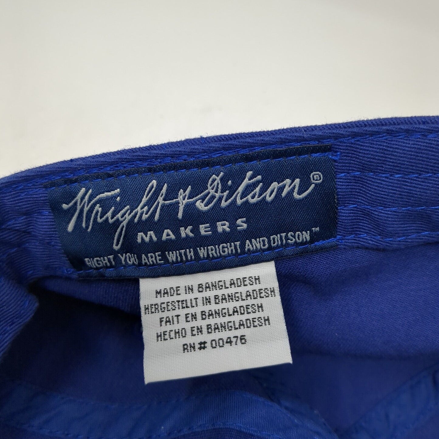 Wright & Ditson Makers Slideback Hat Blue One Size Adjustable 6 Panel Blank