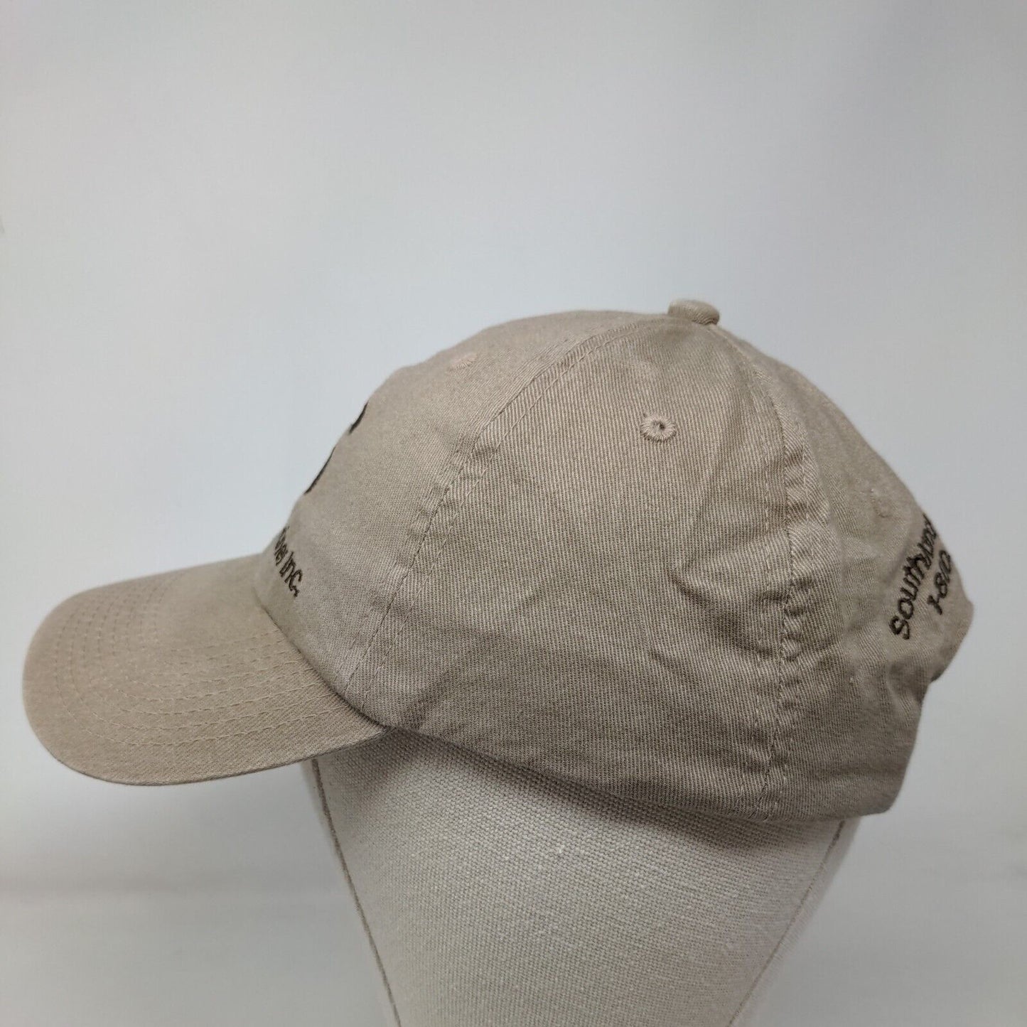 Southland Container Inc Strapback Hat Tan One Size Embroidered 6 Panel Chipola