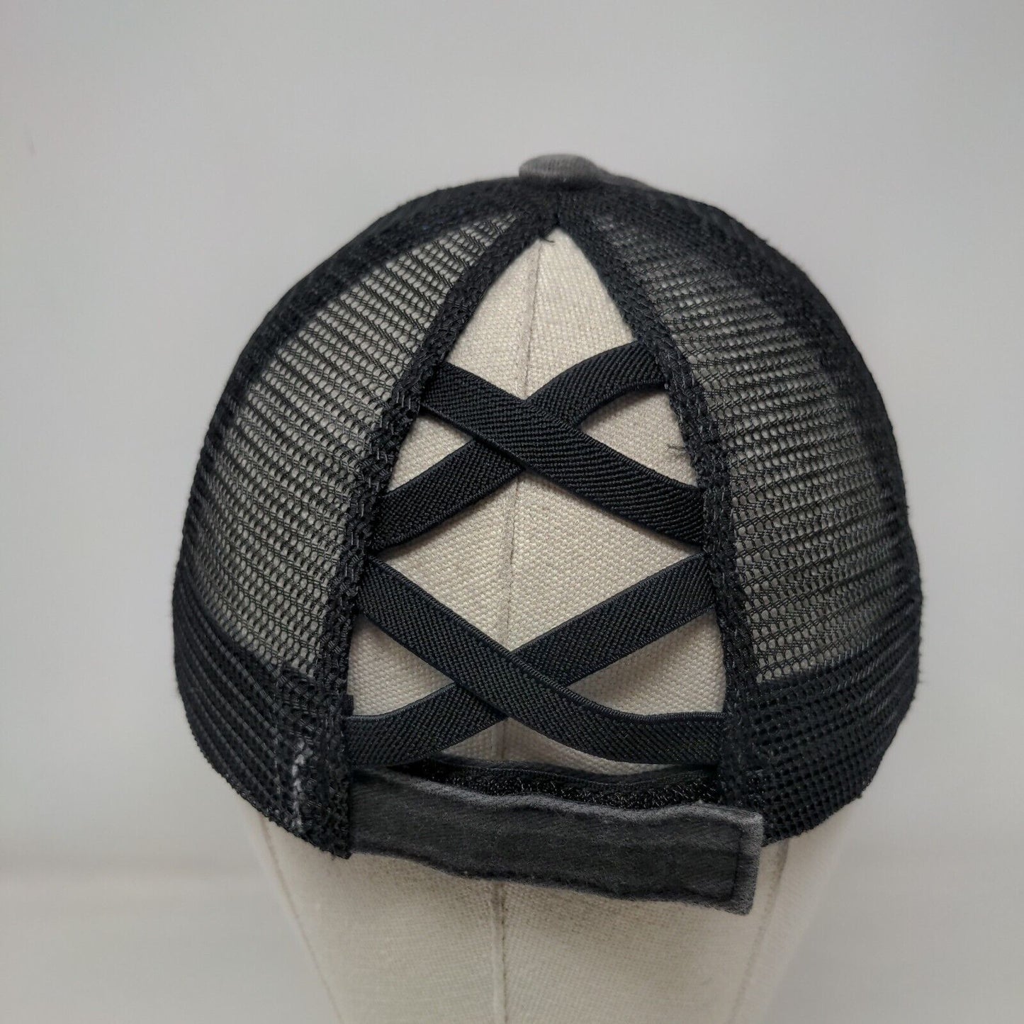 Rip City Strapback Hat Gray One Size Adjustable Mesh Back Distressed Toptie