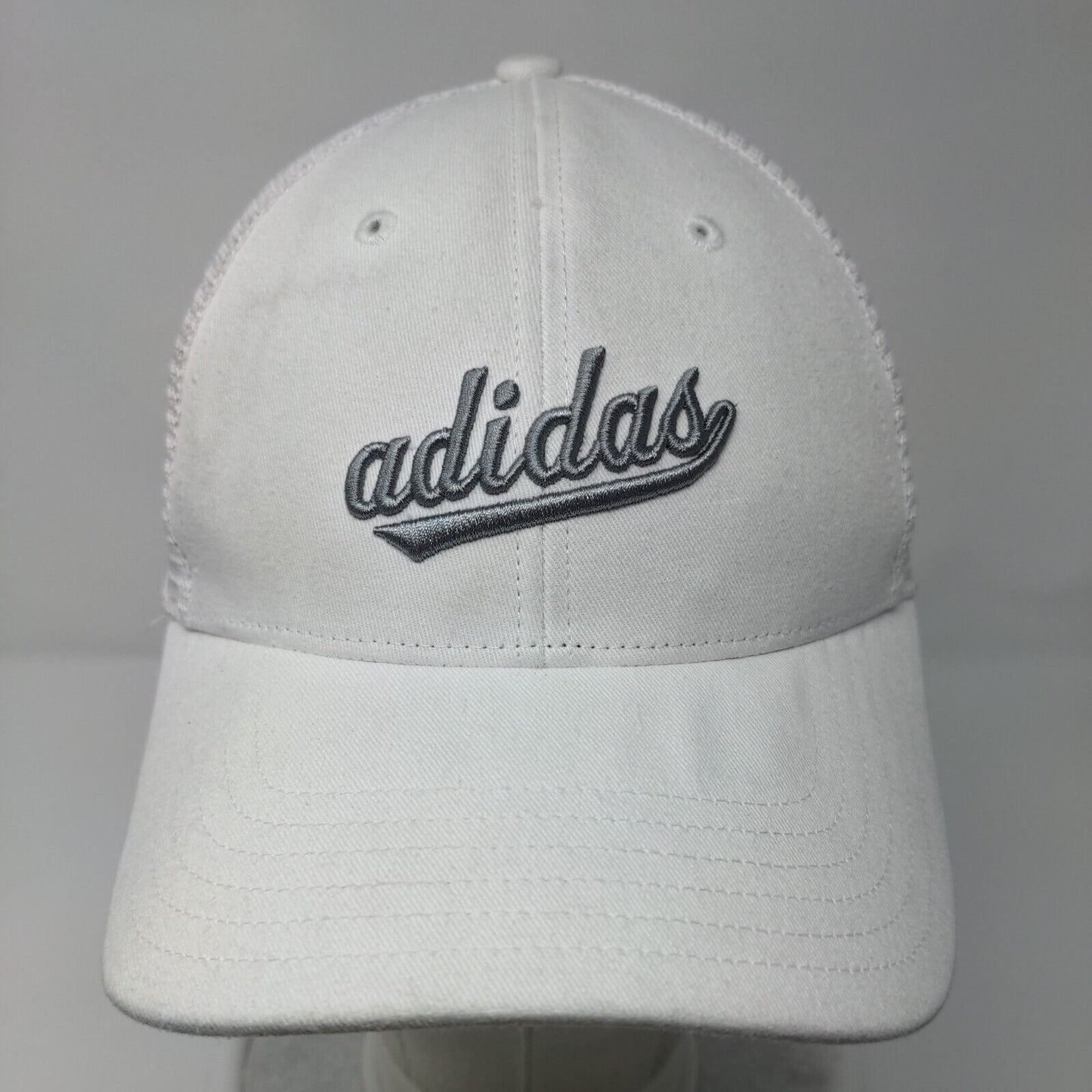 Adidas Aeroready Snapback Trucker Hat White OSFA Adjustable Mesh Back Cotton