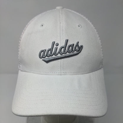 Adidas Aeroready Snapback Trucker Hat White OSFA Adjustable Mesh Back Cotton