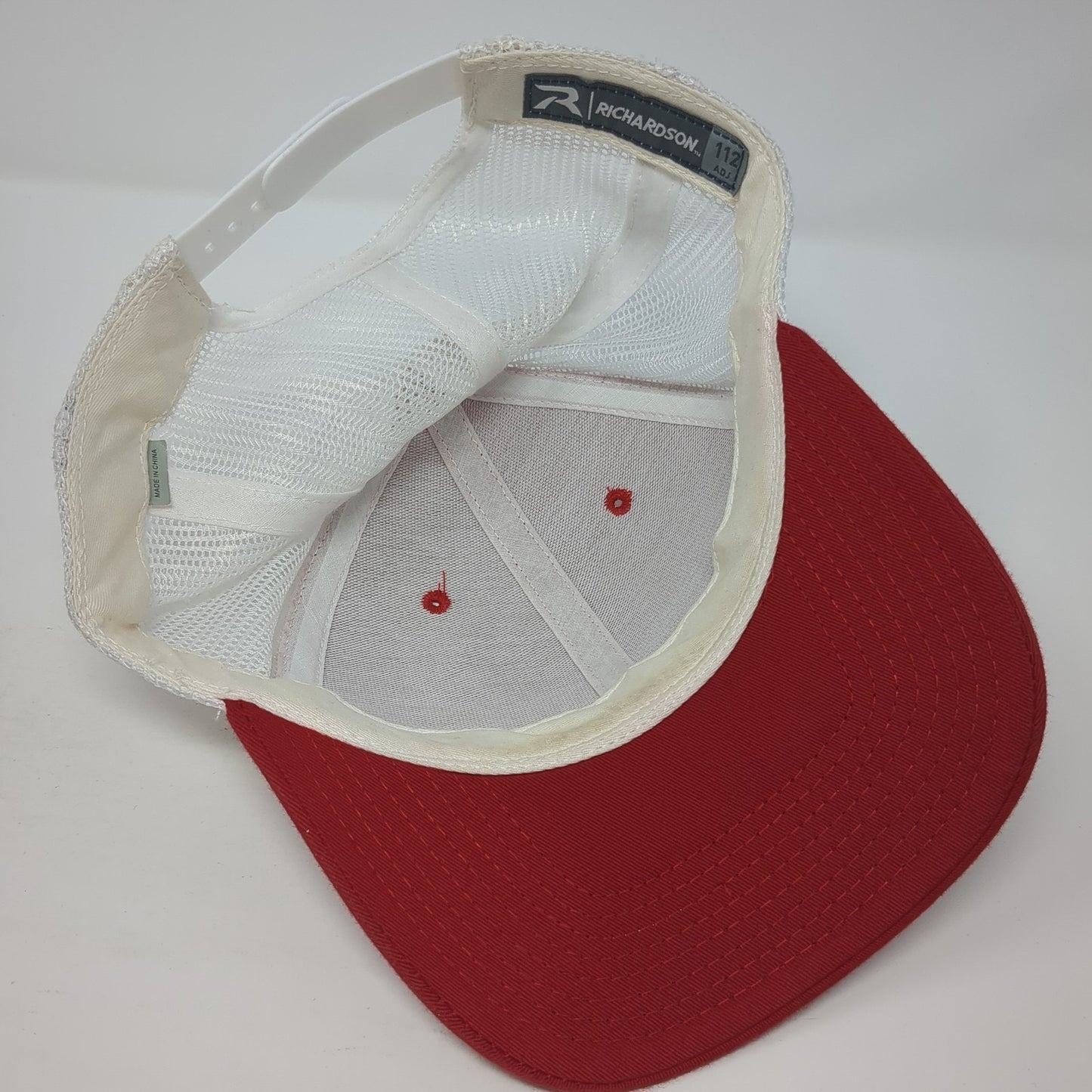 Richardson Snapback Trucker Hat Red One Size Adjustable Mesh Back Blank