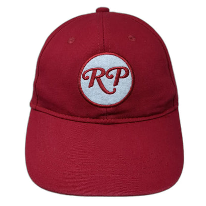 Red Snapback Hat One Size RP Logo Circle Patch Structured Adjustable Baseball