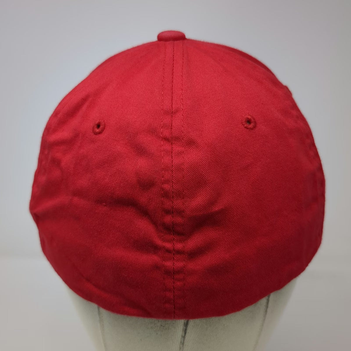 Flexfit Baseball Cap Red XL Consigli Construction Logo US Flag Patch Hat