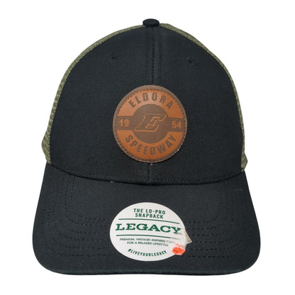 Eldora Speedway 1954 Snapback Trucker Hat Black OS Adjustable Mesh Back Legacy