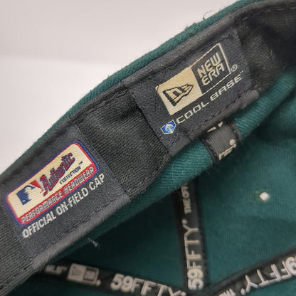 Oakland Athletics MLB New Era Cap Green 7 5/8 Fitted 59FIFTY On-Field Hat
