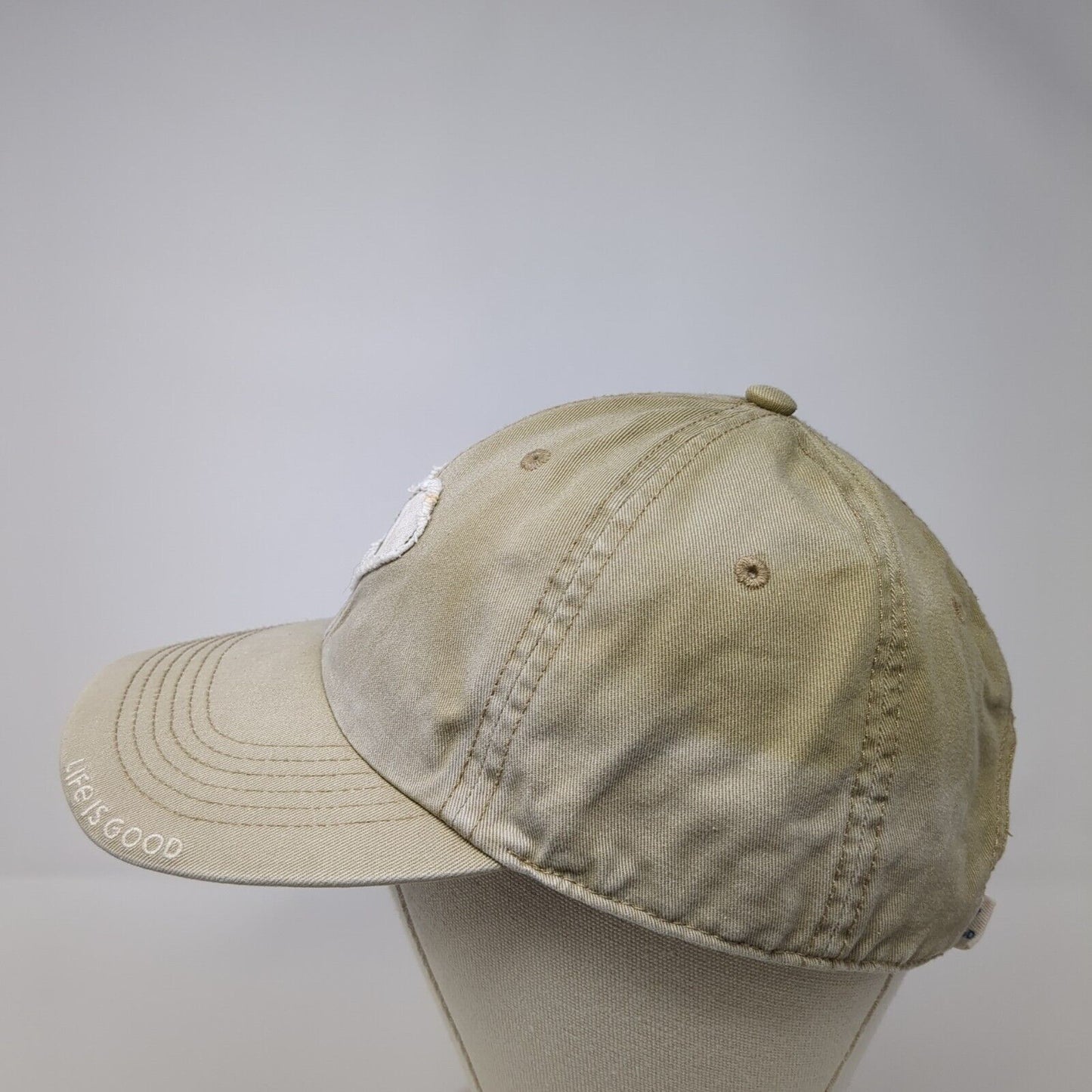 Be Kind Life is Good Slideback Baseball Cap Brown One Size Adjustable Stay True
