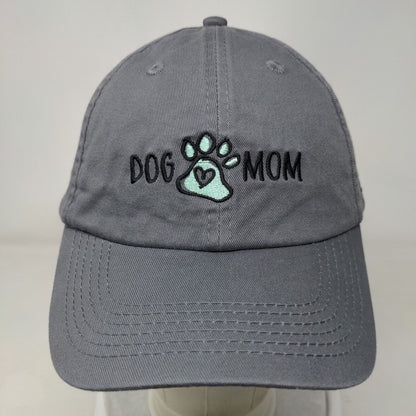 Dog Mom Slideback Hat Gray One Size Adjustable Embroidered Open Road
