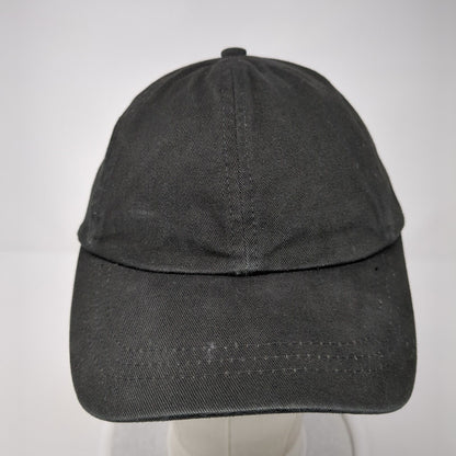 Unbranded Strapback Hat Black One Size Adjustable Vented Holes 6 Panel Blank
