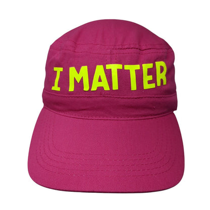I Matter Cadet Army Cap Pink One Size Stretch Lightweight Vented Holes