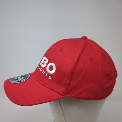 NEBO Flashlights Strapback Hat Red One Size Adjustable Embroidered