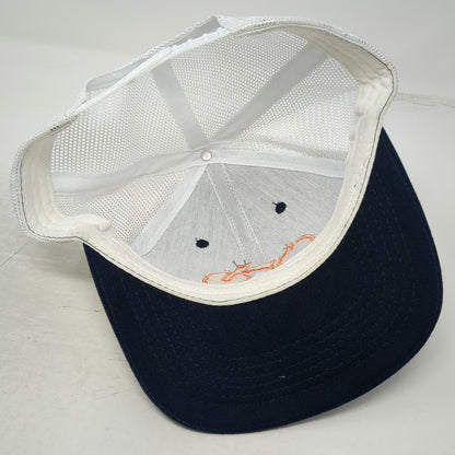 Rad Power Bikes Trucker Hat Blue Orange White One Size Mesh Back Snapback Brim