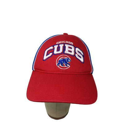 Fan Favorite MLB Chicago Cubs Strapback Hat Embroidered Logo Red & Blue OSFA