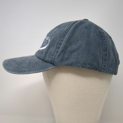 Adams Blue Baseball Cap One Size Leather Strapback Classy Chassie Car Wash Hat