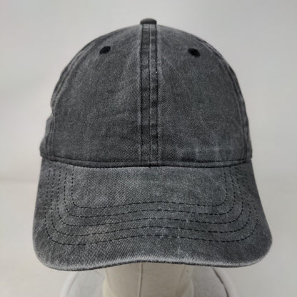 Unbranded Strapback Hat Gray OSFM Adjustable Solid 6 Panel Blank