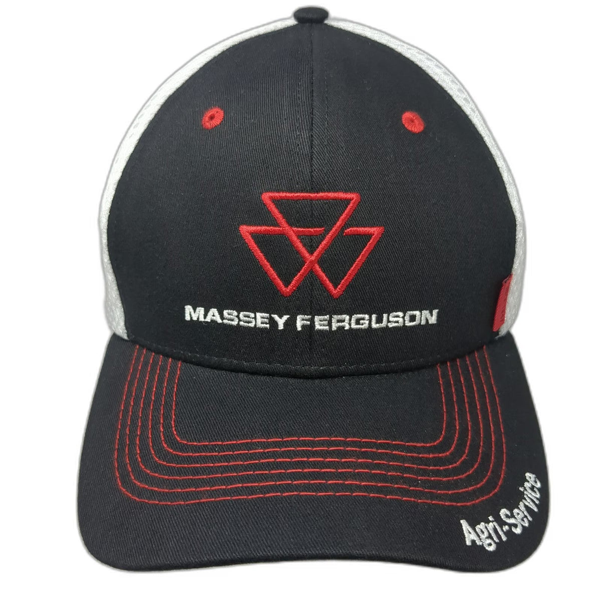 Massey Ferguson Trucker Hat Black One Size Mesh Back Snapback Agri-Service