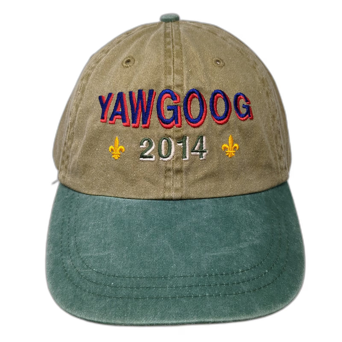Legacy Baseball Cap Green One Size Yawgoog 2014 Boy Scout Camp Leather Strap Hat