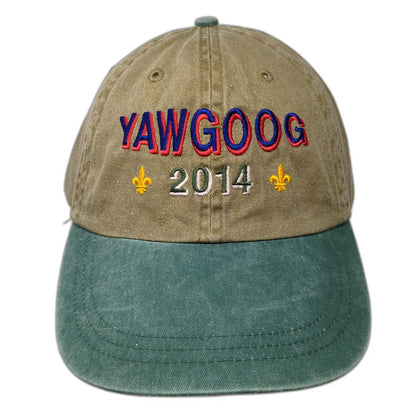 Legacy Baseball Cap Green One Size Yawgoog 2014 Boy Scout Camp Leather Strap Hat
