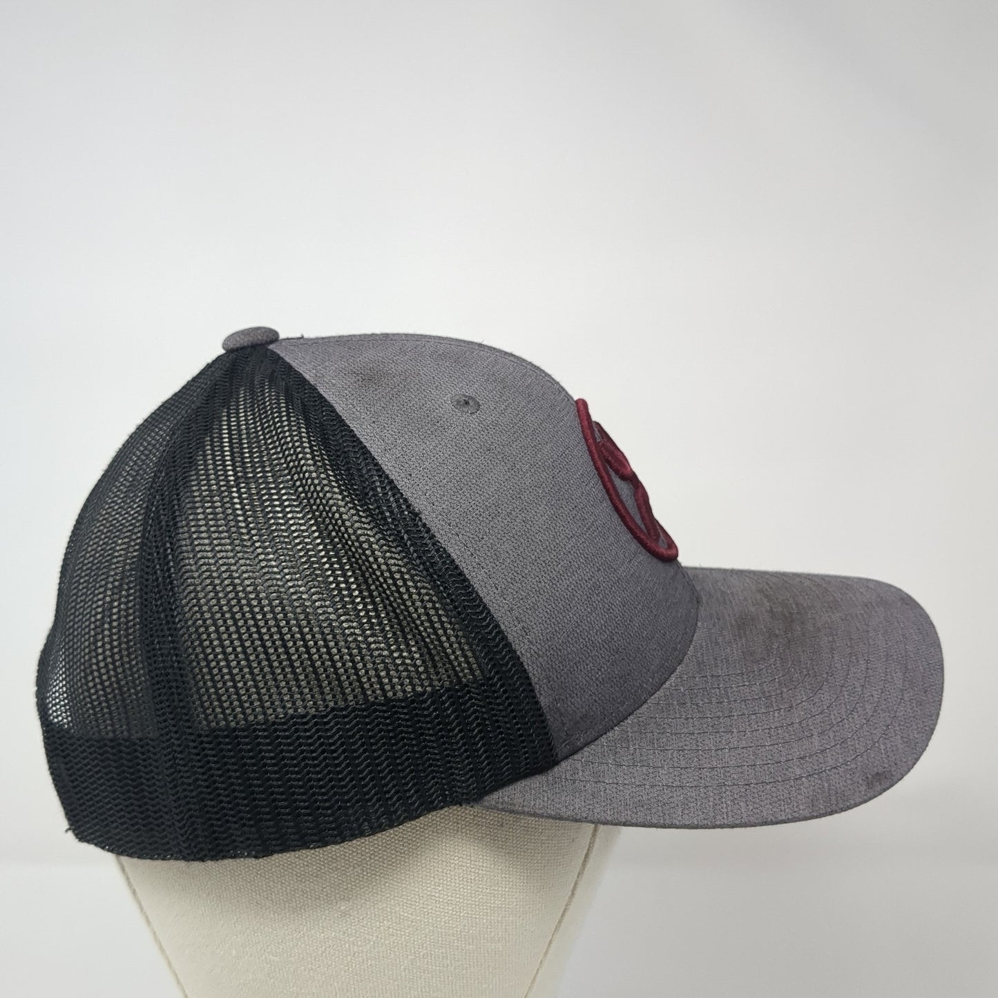 Get Your Hooey Snapback Mesh Back Trucker Hat Gray One Size Embroidered