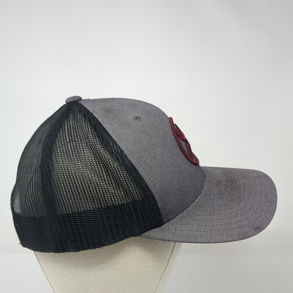 Get Your Hooey Snapback Mesh Back Trucker Hat Gray One Size Embroidered