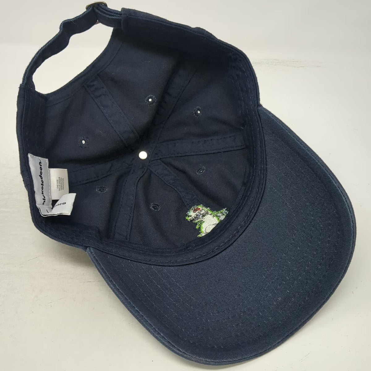 Nickelodeon Baseball Cap Blue One Size Reptar Rugrats Dinosaur Embroidered Hat
