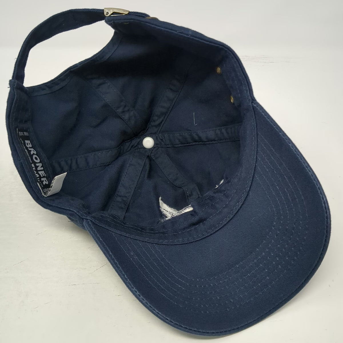 Broner Baseball Cap Blue One Size Boat Embroidery Cotton Strapback Hat Fishing