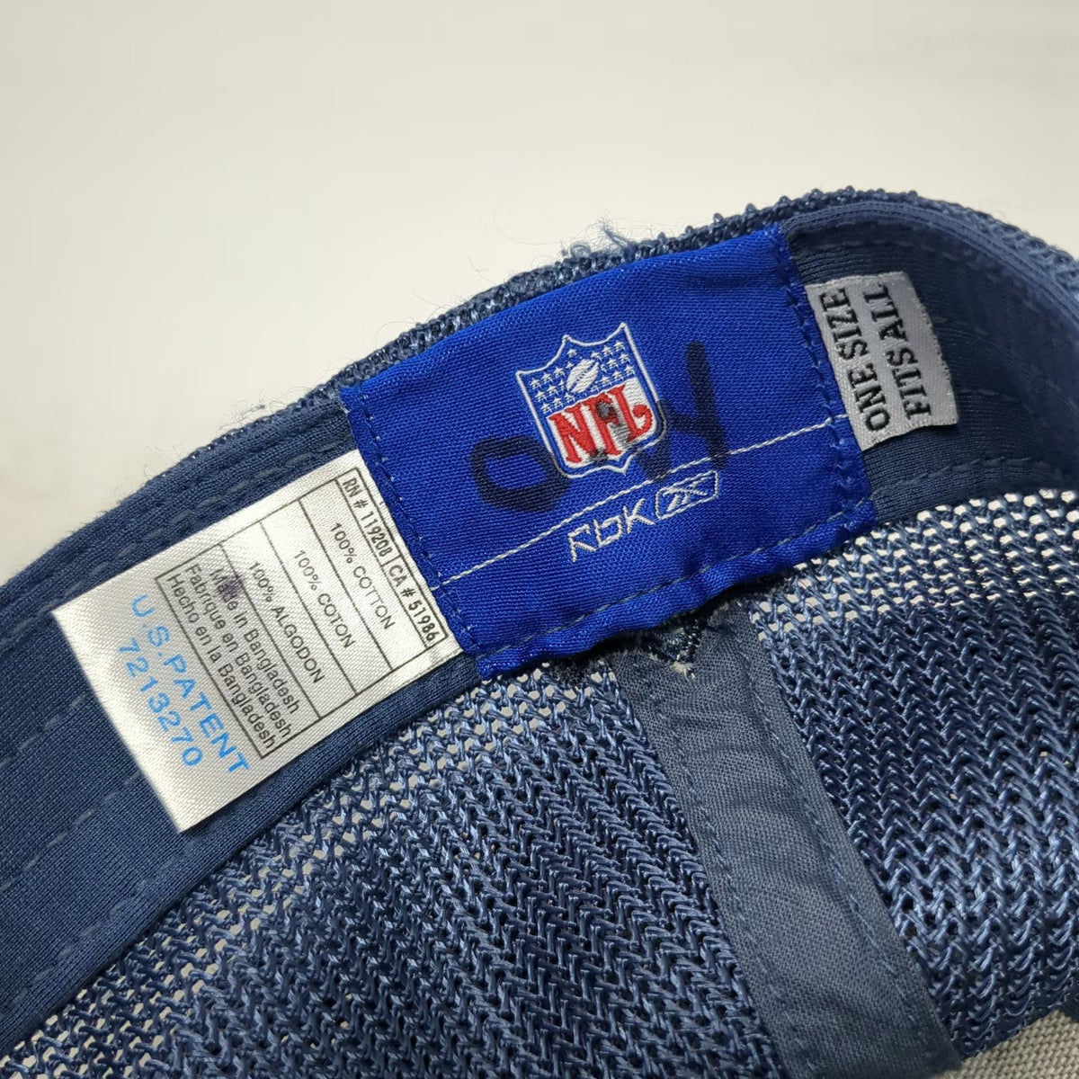 Seattle Seahawks NFL Reebok Cap Blue One Size Mesh Back Curved Brim Logo Shield