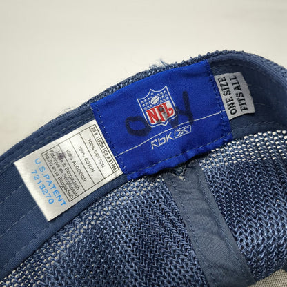 Seattle Seahawks NFL Reebok Cap Blue One Size Mesh Back Curved Brim Logo Shield