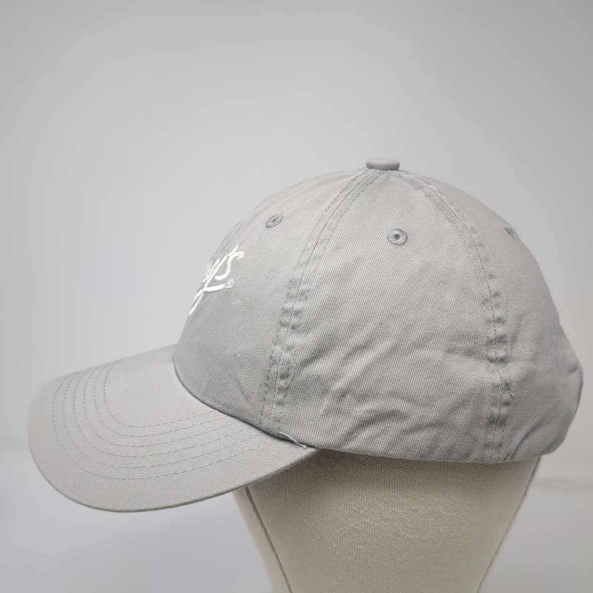 Port Authority Baseball Cap Gray One Size Amys Kitchen Logo Cotton Slideback Hat