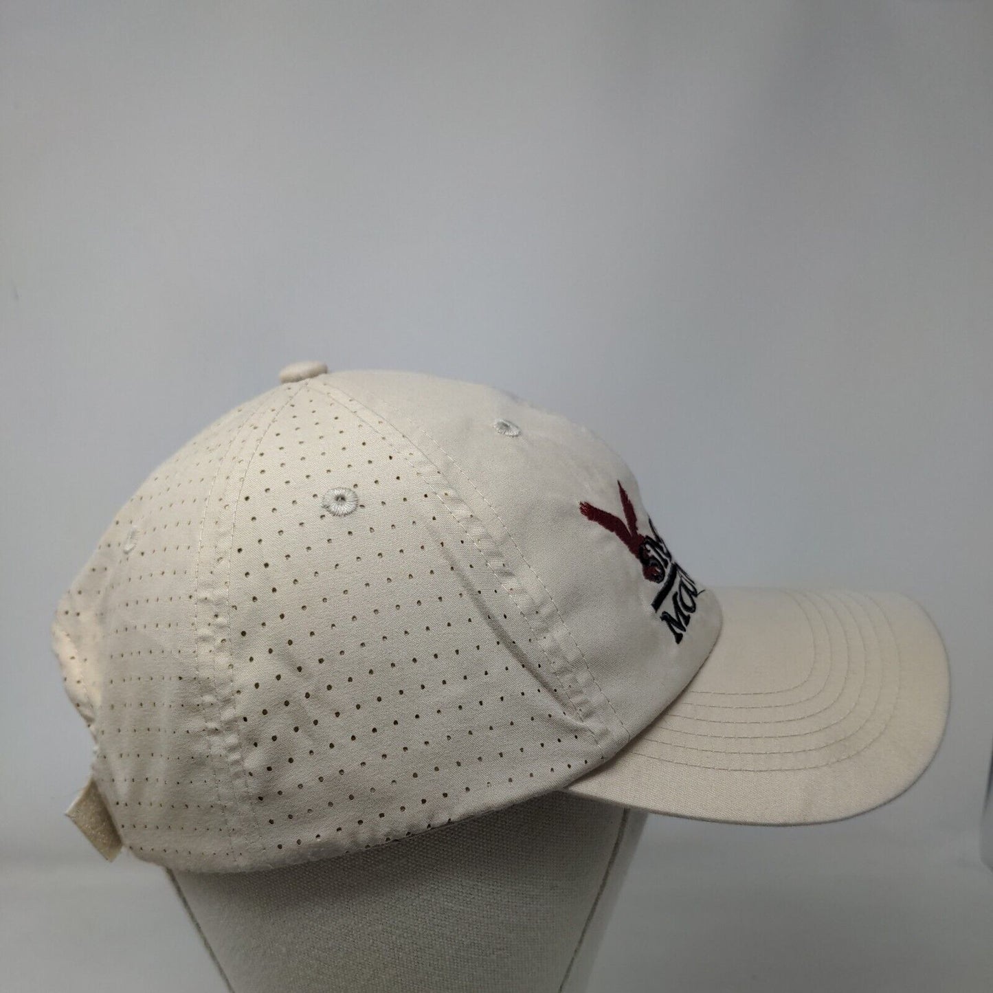 Smoky Mountains Strapback Hat Tan One Size Embroidered Laser Cut Jhats