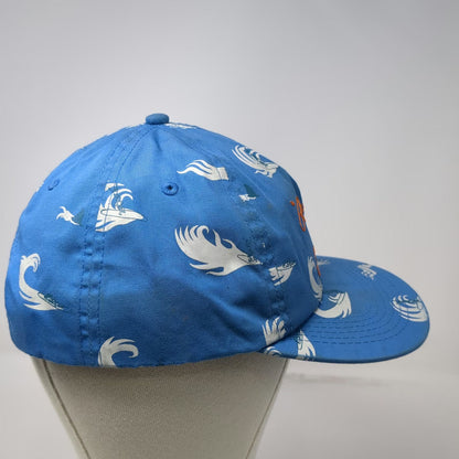 Poler 5 Panel Blue One Size Hat Surfer Wave All Over Print Snapback Camp Vibes