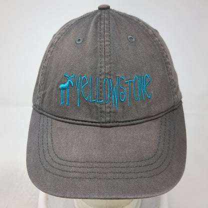 Ace USA Baseball Cap Gray One Size Yellowstone National Park Moose Blue Logo Hat