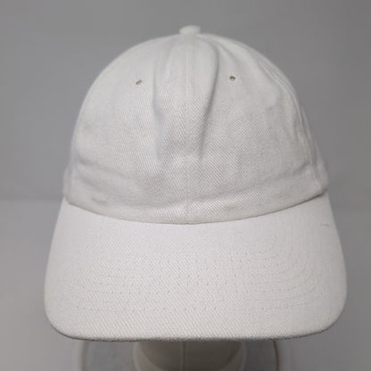 Nissun Slideback Hat White One Size Adjustable Vented Holes 6 Panel Blank