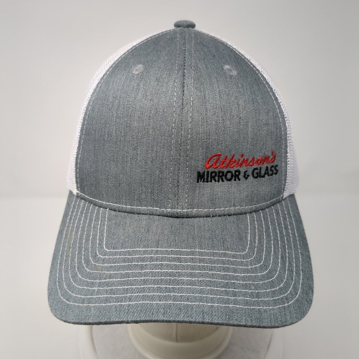 Atkinson's Mirror & Glass Snapback Trucker Hat Gray One Size Outdoor Cap
