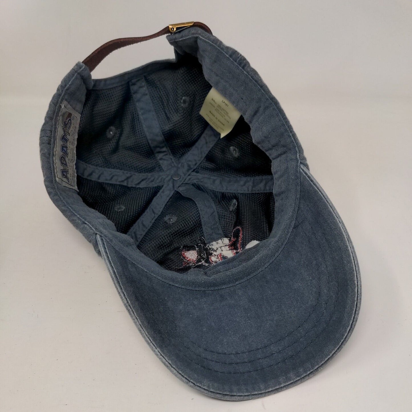 I Don't Give A Sip Slideback Hat Blue One Size Leather Strap Adams