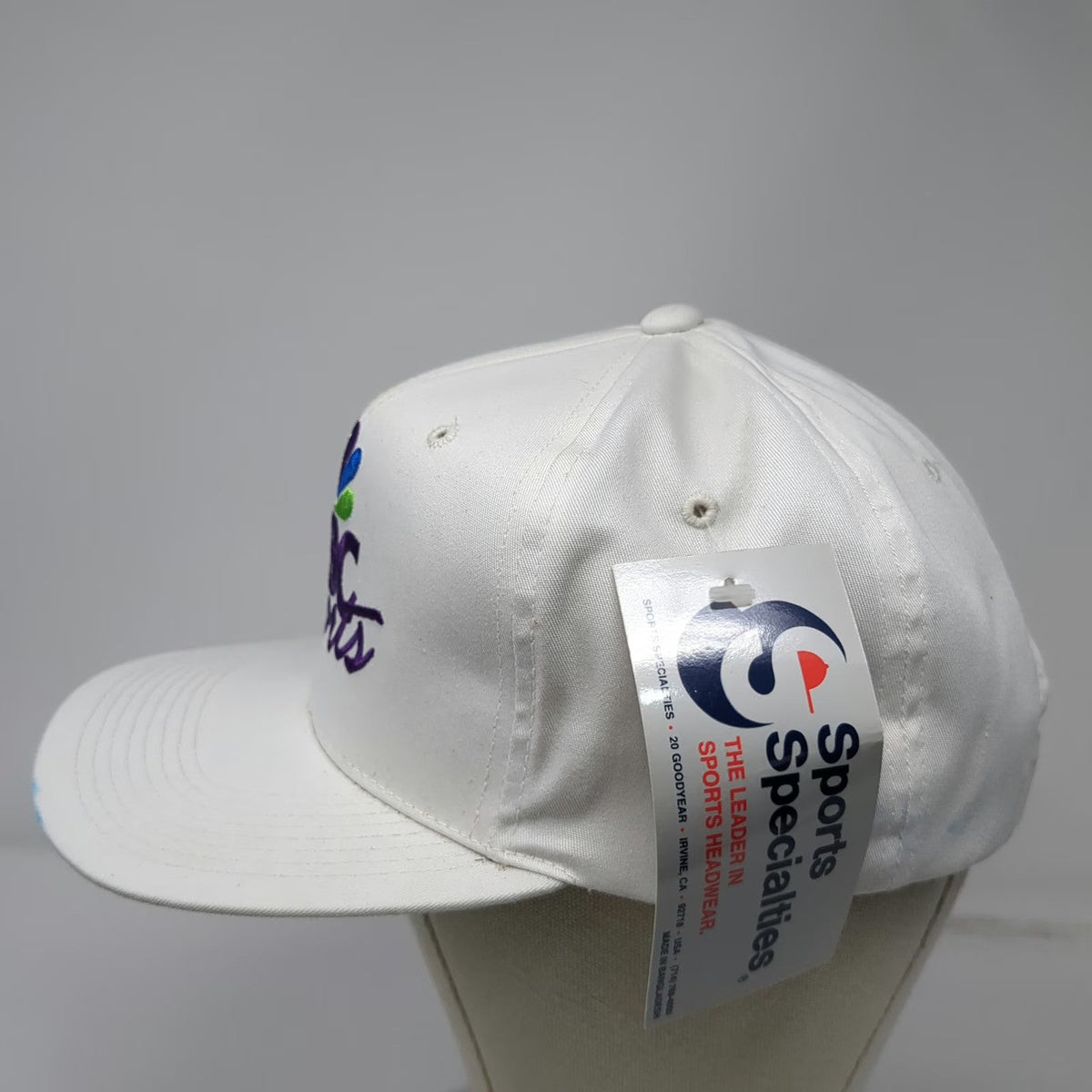 Sports Specialties NBC Sports 5 Panel White Hat Snapback Side Logo Vintage W/Tag