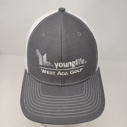 Young Life West ADA Golf Snapback Trucker Hat Gray OSFA Mesh Back