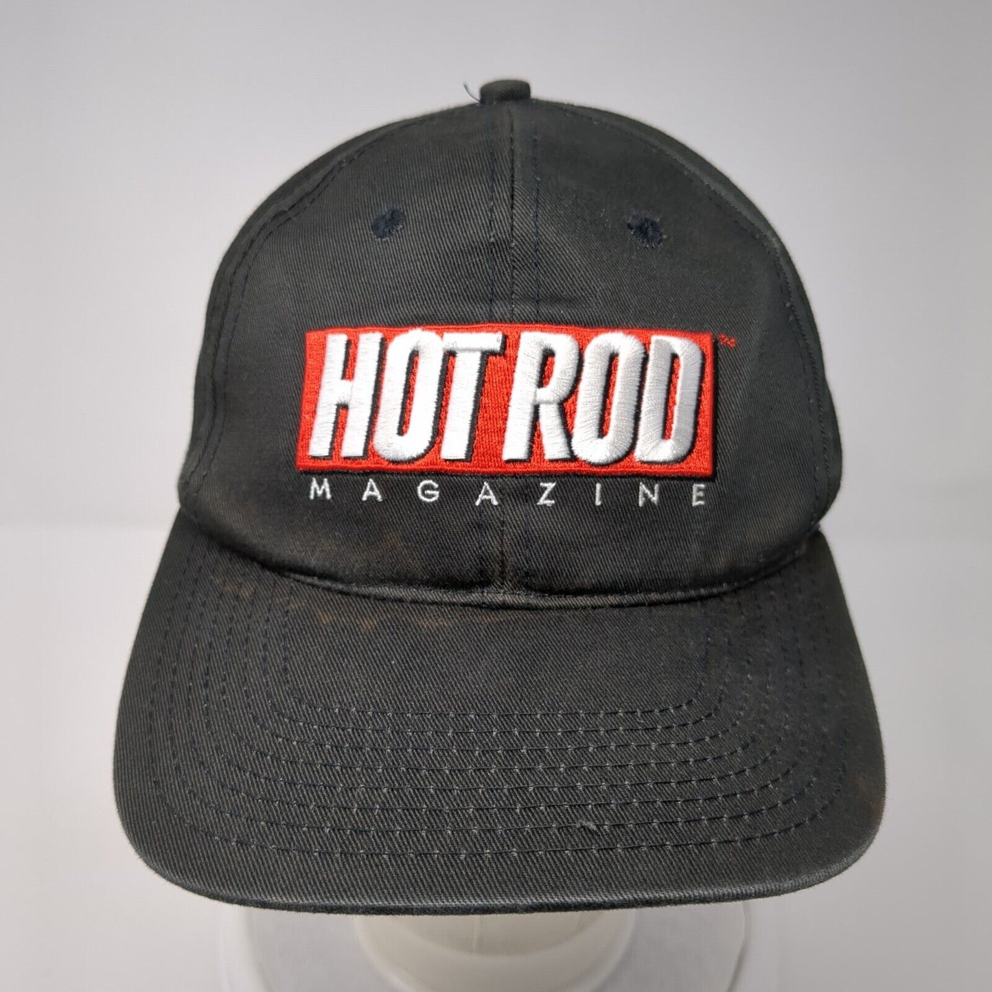 Hot Rod Magazine Strapback Hat Black One Size Embroidered 6 Panel