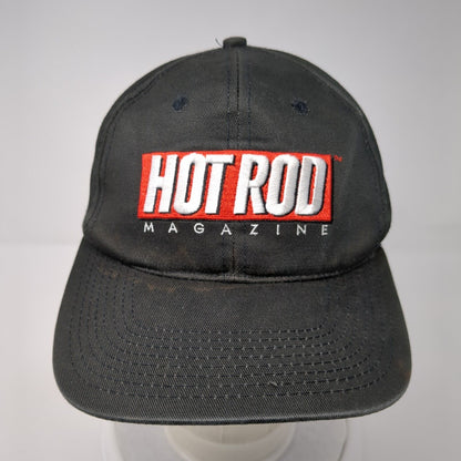 Hot Rod Magazine Strapback Hat Black One Size Embroidered 6 Panel