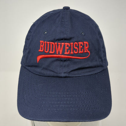 Budweiser Strapback Hat Blue One Size Adjustable Embroidered 6 Panel